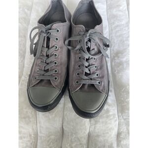 Converse Shoes Men's  10 1/2 All Star Low Sneakers 545025F Grey Canvas